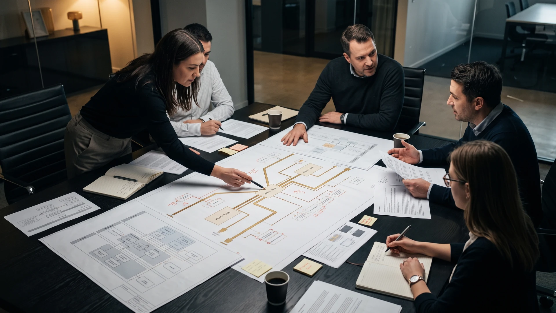 Business and technical stakeholders reviewing a systems integration vendor architecture plan