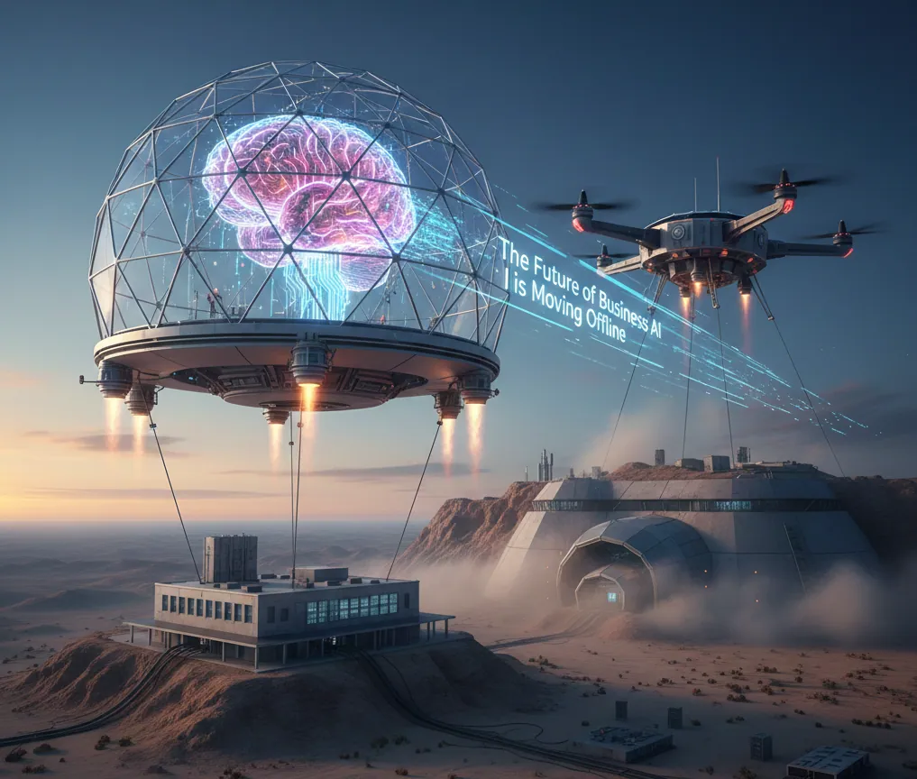 An isolated facility housing an offline artificial intelligence system